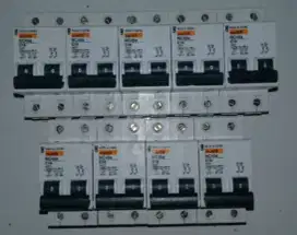 Mcb merlin gerin nc45a 16a 2phase 9pcs