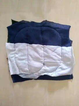 Kain majun katun warna tumpuk jahit