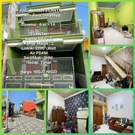 RUMAH 3 LANTAI DI SEMEMI BARU SURABAYA