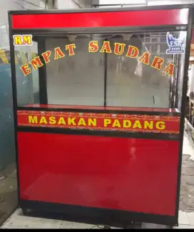 Di jual etalase rumah makan padang baru pakai 3 bulan