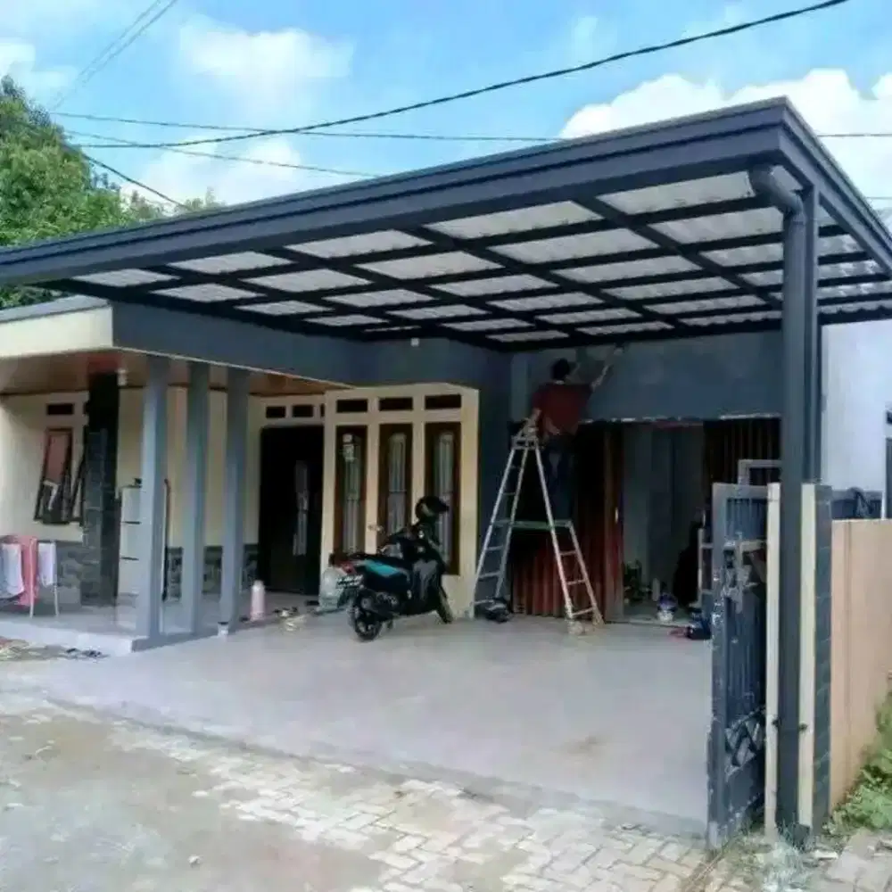 Pemasangan kanopi,plafon,spc lantai, wpc dinding dan partisi