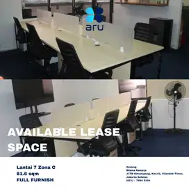 DISEWAKAN KANTOR FULL FURNISH STRATEGIS DI TB SIMATUPANG