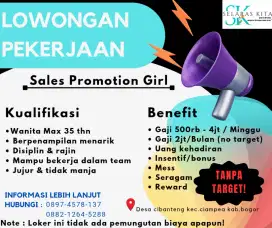 DICARI KARYAWATI SEBAGAI SALES PROMOTION GIRL (SPG)