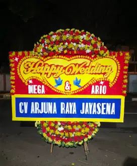 Karangan Bunga Papan Ucapan Pernikahan