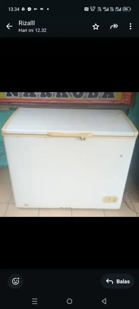 Frezer box 200 liter merk rsa blm servicsan masih ori