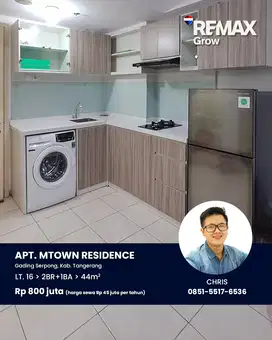 DISEWA APARTEMEN 2BR M TOWN RESIDENCE FULL FURNISHED SIAP HUNI