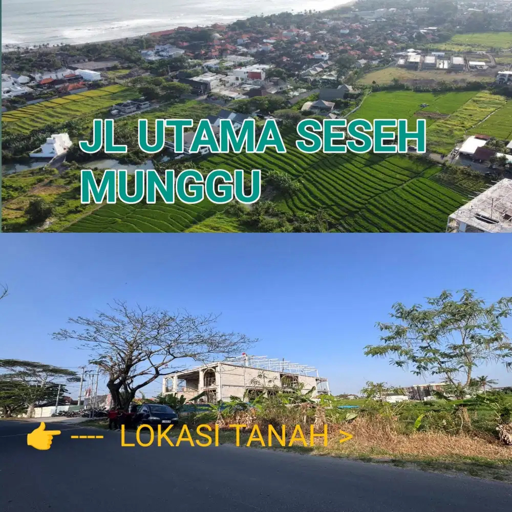 Jl utama seseh munggu deket pantai 26 are tanah di jual