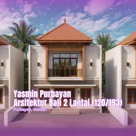 Rumah Bali di Purbayan, Gentan - 2 Lantai dengan Kolam Renang LT 120m2