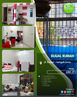 Dijual Rumah Daerah Kapur Pekanbaru Tengah Kota!