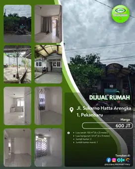 Dijual Rumah Damai Langgeng Pekanbaru Kota Tengah Kota!