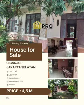 Rumah dijual Ciganjur Jakarta Selatan