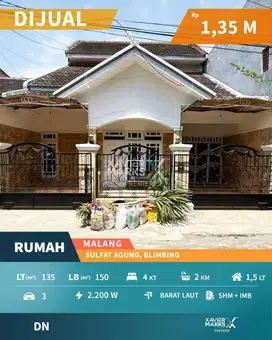 Jual Cepat , Rumah Di Sulfat 1,5lantai Langsung Siap Huni