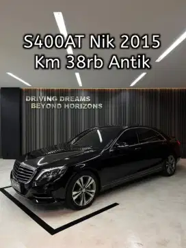 Mercedes Benz S400 S400L AT 2016 Hitam Mercy B1459B Km38rb Nik 2015