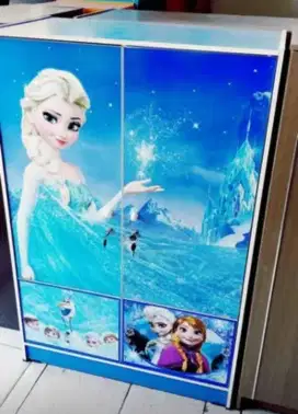 Lemari Pakaian Anak 2 Pintu Elsa Frozen Blue
