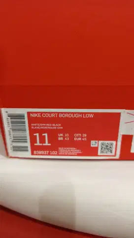 Sale Sneakers Preloved Nike Court Borough Low size 45