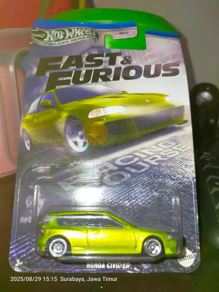 Hotwheels Honda Civic Fast furious ijo
