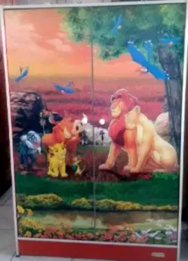 Lemari Pakaian Anak 2 Pintu Lion King