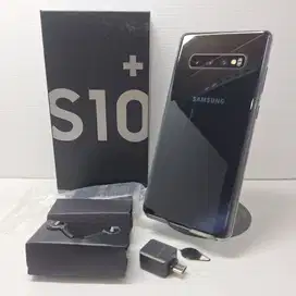 LIKE NEW  SAMSUNG GALAXY S10 PLUS  8/128 Prism Black EX SEIN FULLSET