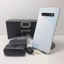 LIKE NEW EX SEIN SAMSUNG GALAXY S10 8/128 PRISM WHITE 99% MULUS