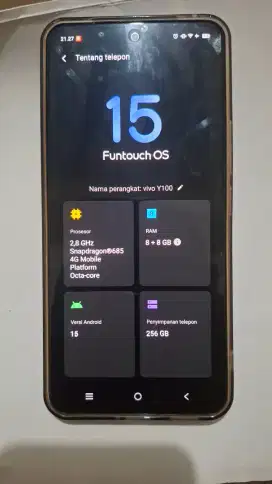 Vivo Y100 4G 8gb 256gb Fullset