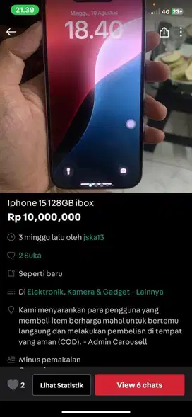 Iphone 15 ibox 128 GB