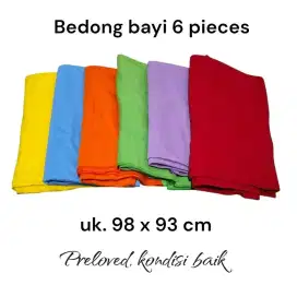 Bedong bayi isi 6 pieces preloved