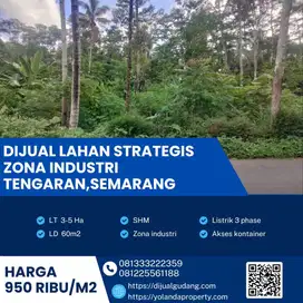 Dijual Lahan Strategis Industri Lokasi Tengaran, Semarang Luas 5 Ha