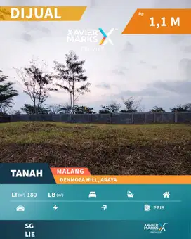 Jarang Ada Dijual Tanah Siap Bangun di Denmoza Hill Araya, Malang