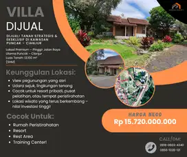 Dijual! Tanah Strategis & Eksklusif di Kawasan Puncak – Cianjur
