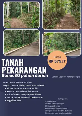 ANDA SEDANG MENCARI TANAH INVESTASI? MUNGKIN INI COCOK UNTUK ANDA