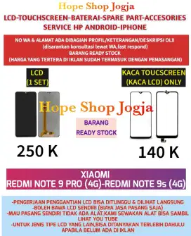 Baterai-Lcd XIAOMI 
REDMI NOTE 9 PRO (4G)-REDMI NOTE 9s (4G)