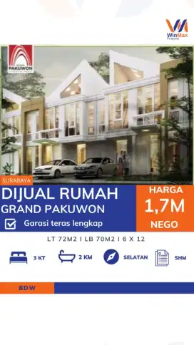 DIJUAL RUMAH GRAND PAKUWON