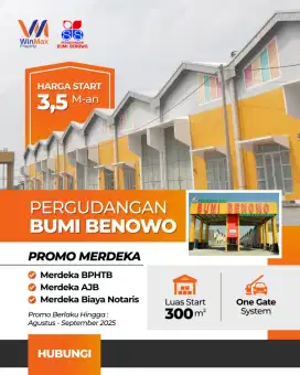 DIJUAL PERGUDANGAN BARU BUMI BENOWO