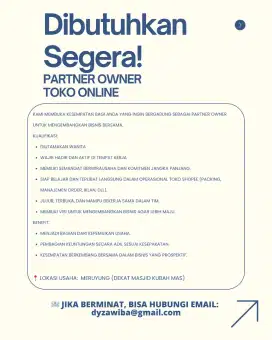 Partner Owner Toko Online