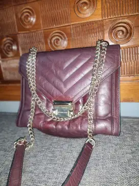 Preloved tas rantai MK Michael K**s original kulita asli tebal