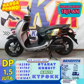 Motor bekas mesin rasa baru Honda Scoopy th 2024 cash/credit