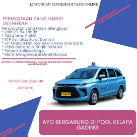 LOWONGAN PENGEMUDI TAXI