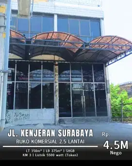 Ruko Komersial 2.5 LantaiDijual/sewa Ruko Jl Kenjeran Surabaya Timur