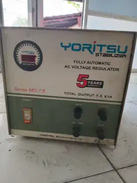 diJual stabilizer merk Yoritsu 7,5 KVA. Kondisi hidup
