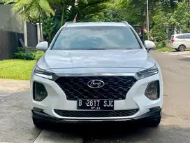 ISTIMEWA! SANTA FE 2.4 GLS AT 2018 PUTIH KM 74rb PAJAK PANJANG