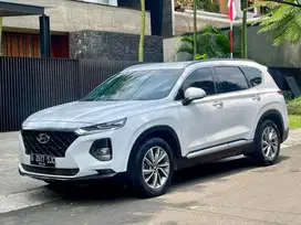 ISTIMEWA! SANTA FE 2.4 GLS AT 2018 PUTIH KM 74rb PAJAK PANJANG