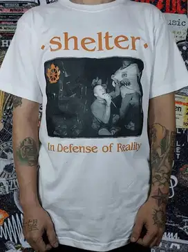 Kaos musik shelter putih
