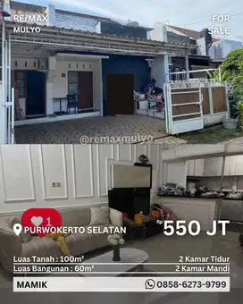 Dijual Rumah Siap Huni Nyaman Area Purwokerto