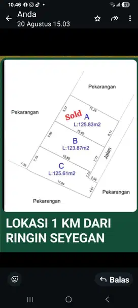 Rumah bagus siap bangun lokasi dekat, smp 1, ringin per 4an seyegan