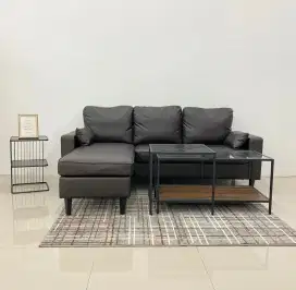 Sofa Sudut L Kukit Sintetis