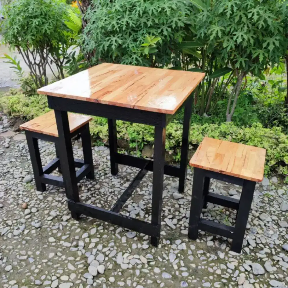 Kursi cafe resto kayu solid