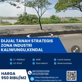 Dijual Cepat BU!,Lahan Strategis Industri Kaliwungu,Kendal Luas 4,1Ha