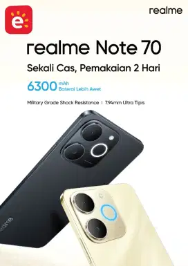 realme note 70 cuma 1jtaan aja batrai badak 6300mAh