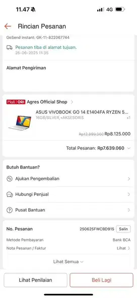 ASUS VIVOBOOK GO 14 E1404FA RAYZEN 5 7520