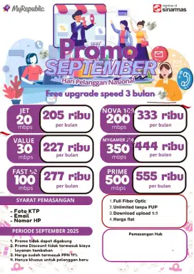 Promo Wifi Myrepublik ( Gratis Biaya Pemasangan )